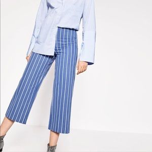 Zara XS Cropped Striped Pant